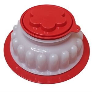 Vintage Tupperware Jello Mold Red